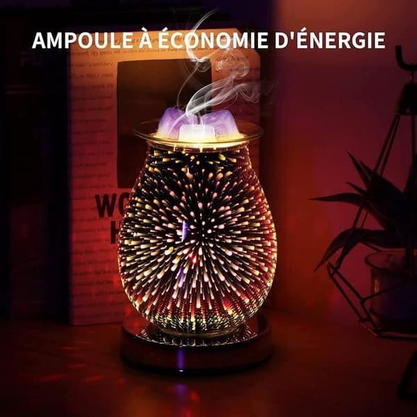 3D Aromaterapi Lampe - Berøringsfølsom Aroma Lampe - Elektrisk Vokssmelter, Oliebrænder