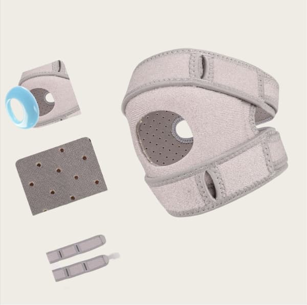 Knee Pad Knee Support Strap for Pain Relief - Breathable & Adjustable Grey