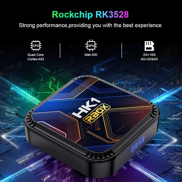 8K Android TV-boks Android 13 - HK1 RBOX K8S - Dobbel Wi-Fi 2.4G/5.8G - 8K-spiller - Bluetooth 5.0