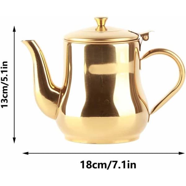 Tekanna Rostfritt stål - 500 ml - Guld - Hållbar