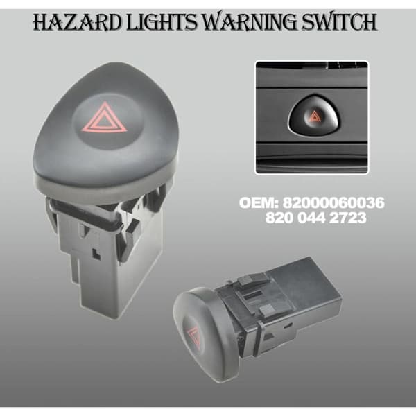 Hazard Warning Light/Emergency Light Compatible with Renault Clio II Hatchback 2001-2003, 2005, 2006