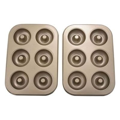 Non-stick 2-delt Donut Bageplade, Kulstofstål Donutform, Donutform til Bageposer