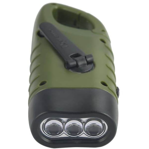 Solar Flashlight 2-pack LED Solar Flashlight and Rechargeable Hand Crank Flashlight for Outdoor Activities and Emergency Lighting