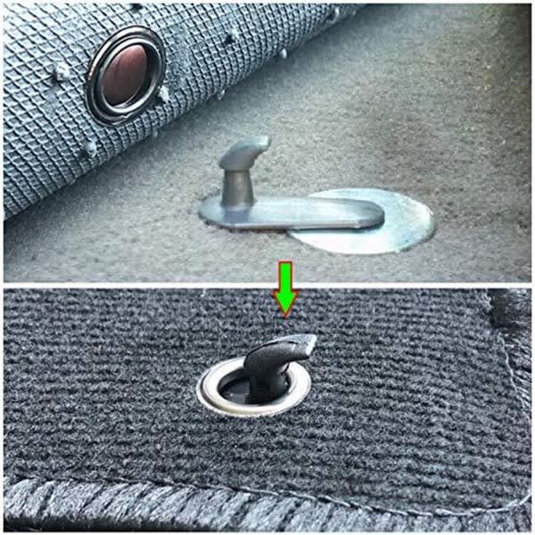 Sett med 10 kroker for montering av gulvmatter til Corolla Camry Crown Rivet Auto sklisikker