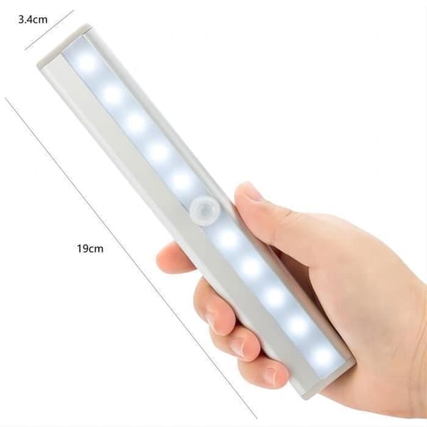 Set med 3 LED-lampor - Noname - USB-uppladdningsbara - Magnetiska - Rörelsesensor - Vit