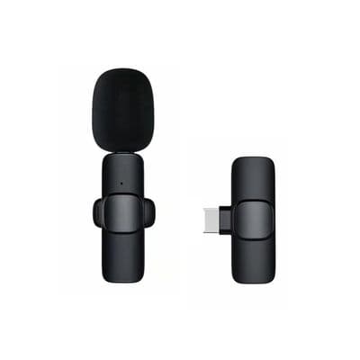Trådløs Lavalier Mikrofon - Kompatibel med iPhone og Android - ABS Materiale - 8-12 Timers Batterilevetid