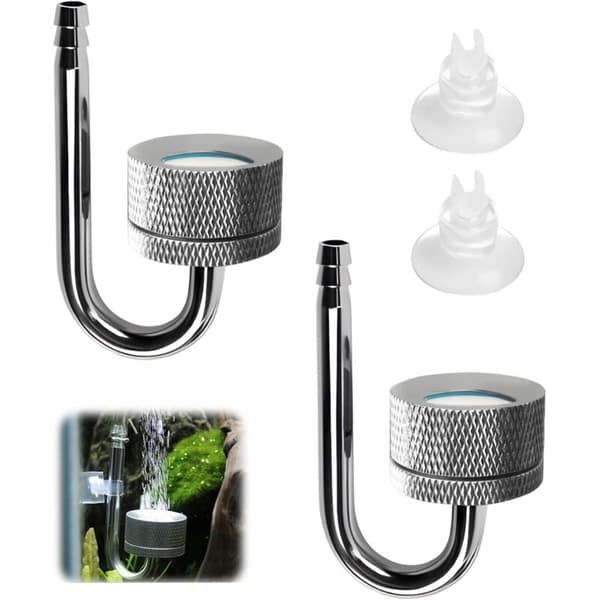 Koldioxiddiffusor, CO2-diffusor för akvarier, lämplig för akvarier, levereras med sugkopp