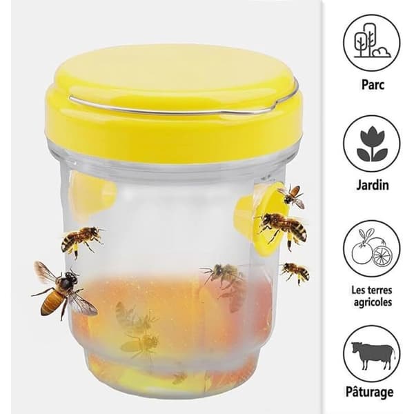 Asiatisk bålgetingfälla. Utomhushängande geting- och bålgetingfälla. Bålgetingfällkit för plastflaskor inomhus. Mygg-, flug- och knottfälla (2-delat set)