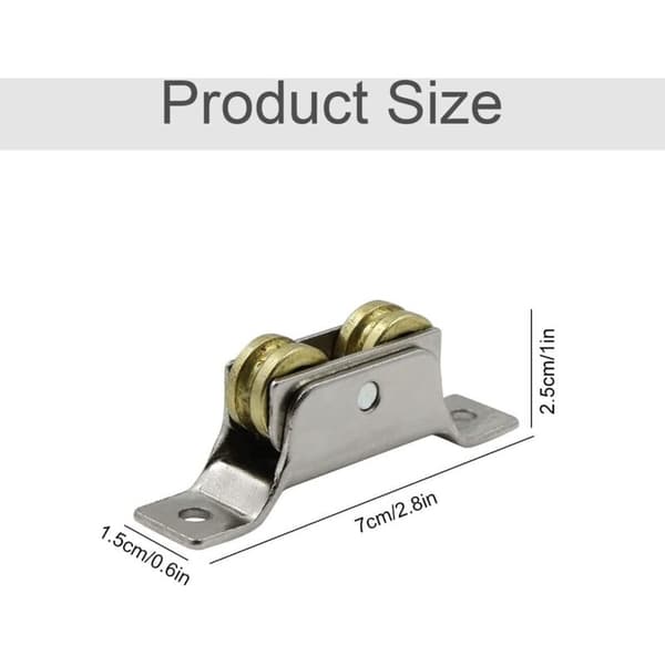 Sliding Gate Wheels, Two Wheels - Iron Rollers. Fixed Gate Roller, Track Support, U-Groove Wheel. Rolling for Sliding Gate Rail, Glass Roller, 2 Pcs.
