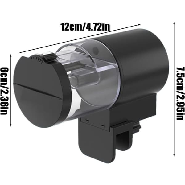 Automatic Aquarium Feeder - 100ml Automatic Fish Food Dispenser for Fish and Turtles, Programmable Feeding, Moisture-Proof for Bettas