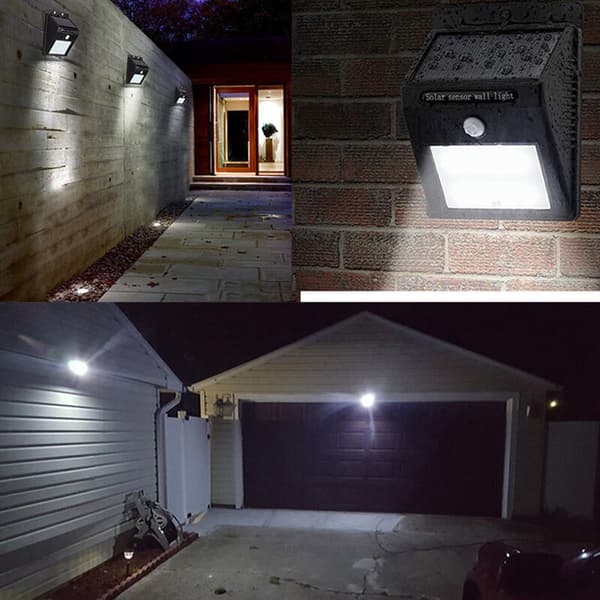 20 LED-spotlights with solar panel and motion sensor