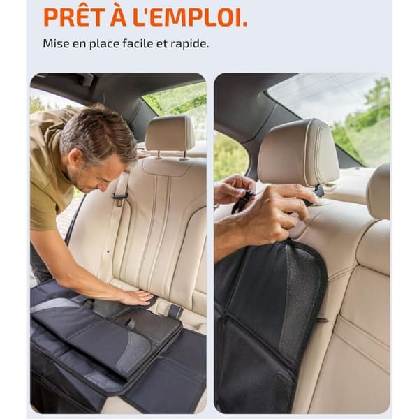 Barnstolsskydd - ISOFIX-kompatibelt - Svart