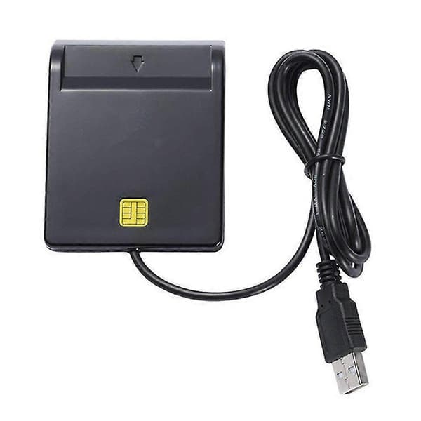 USB Smart Card Reader DNI ATM IC ISO 7816 Klass A, AB och C Kompatibel med Windows Linux Mac OS