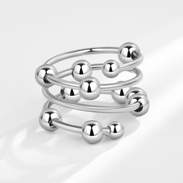 Anti-stressring justerbar kobber 3-pak