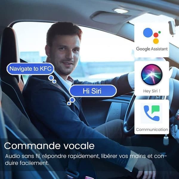 Langaton Carplay-sovitin - Carlinkit 5.0 - WiFi - Bluetooth - Android/iOS-yhteensopiva
