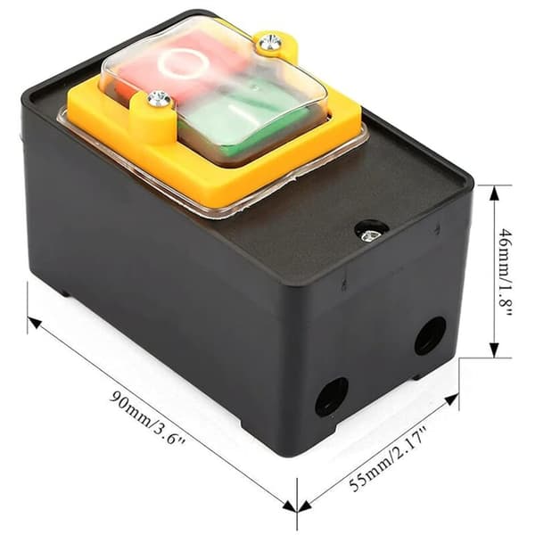 AC220V/380V Push Button Switch, Waterproof Switch with Casing, Control Button with Bottom Casing Machine Switch - AIMOONSA