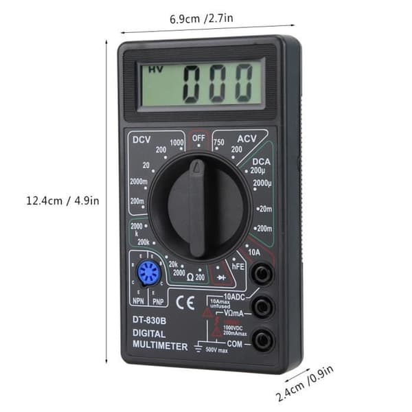Digital multimeter voltmeter amp ohmmeter elektrisk testare LCD digital
