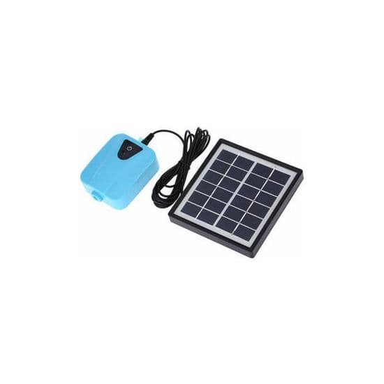Solcellsdriven pump för dammluftning - Vattenluftare med luftpumpar för akvarium 2L/min Silver GOLVMATTA