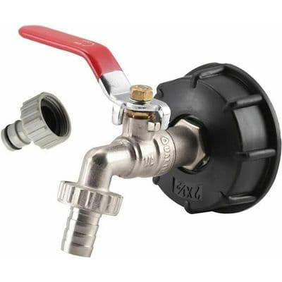 IBC Adapter S60X6 - Messinghane - 127 cm - Kompatibel med IBC-beholdere