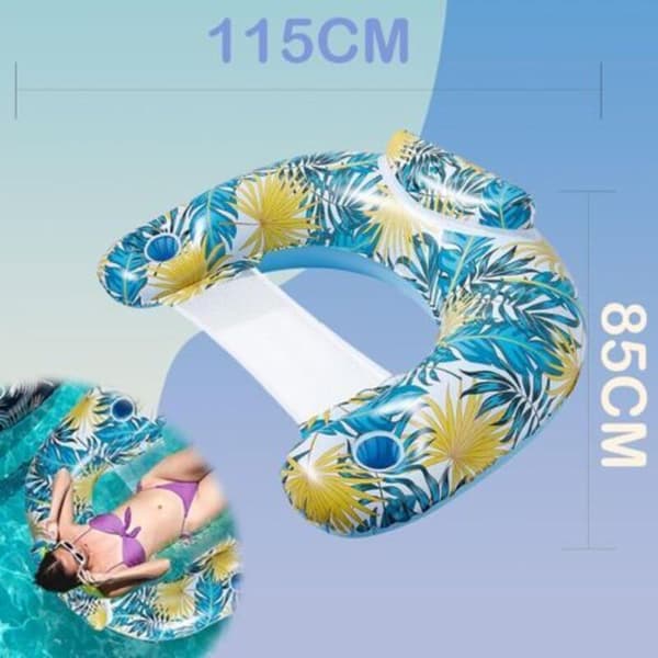 Voksen Pool Float. 4-i-1 Oppustelig Poolmadras. Bærbar Oppustelig Vandhængekøje. Oppustelig Poolstol.