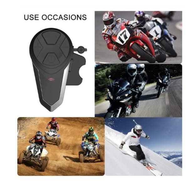 BT-S3 Bluetooth Motorcykelhjälm Intercom - 1000m Räckvidd - Uppladdningsbart Litiumpolymerbatteri