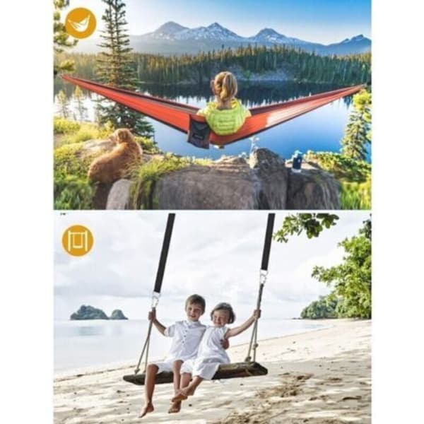 AIMOONSA Tree Swing Strap. Extra Long 158 cm Hammock Tree Straps with 2 Lockable Carabiners and D-rings. Hammock Support and Attachment.