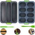 Muffinsformer - MARSEE - Baguette Bakeplate - Non-Stick Silikon - Grå - Matkvalitetsresin