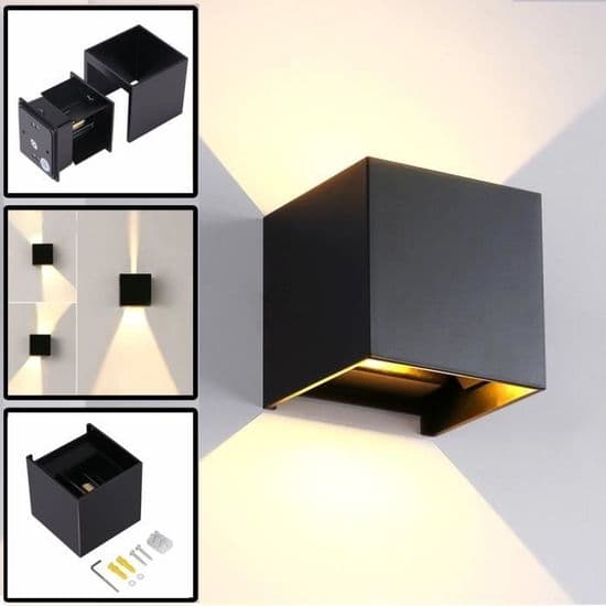 12W LED Indendørs/Udendørs Væglampe IP65 Justerbart Moderne Design Varm Hvid