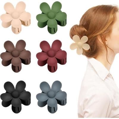 6-pack hårklämmor - Färgglada - Barn - Blomformade