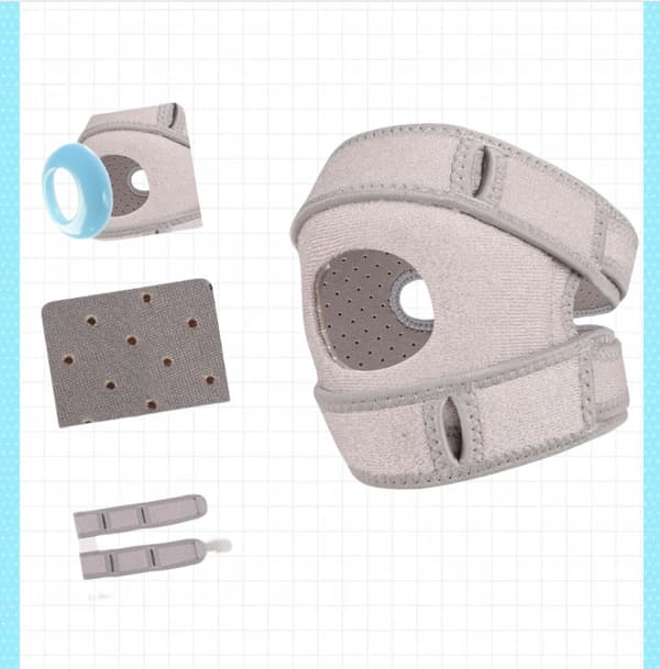 Knee Pad Knee Support Strap for Pain Relief - Breathable & Adjustable Grey
