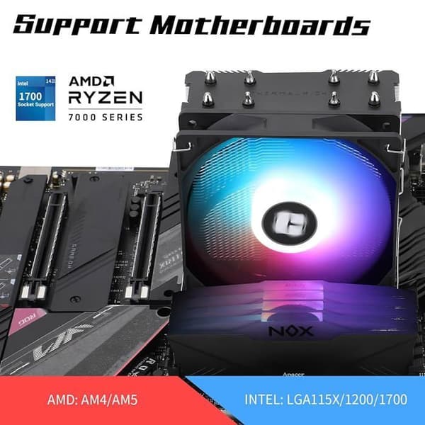 AssassinX120 SE ARGB CPU-kjøler, stillegående vifte, 4 varmerør
