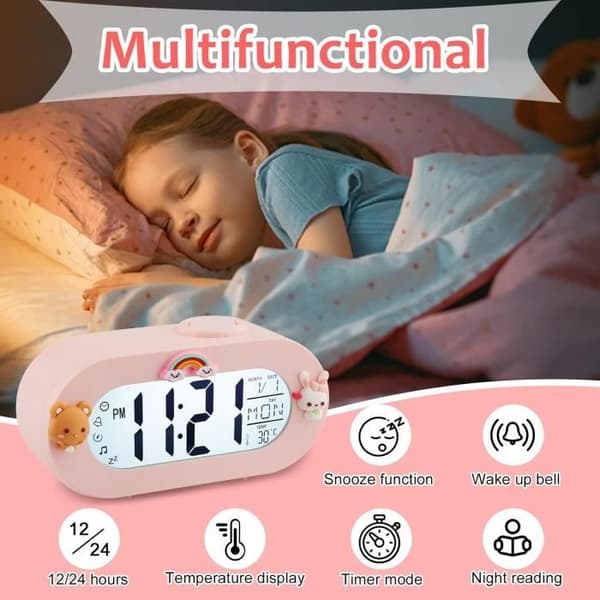 Digitalt vækkeur - Uspecificeret - Uspecificeret model - 8 ringetoner - Snooze-funktion - Flersproget display