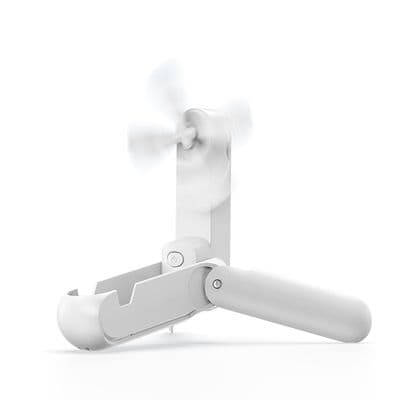Mini bærbar genopladelig ventilator - 2000mAh batteri - Telefonholder - Type-C port