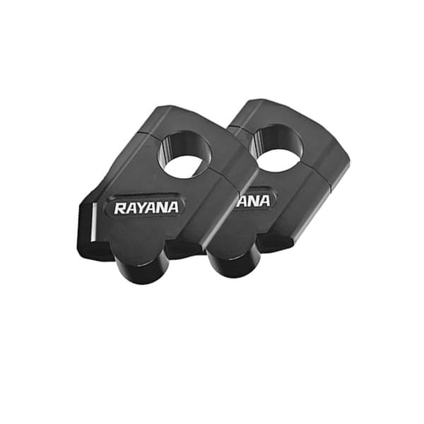 Motorcycle Handlebar Risers, Black, 22mm Diameter (1 Pair)