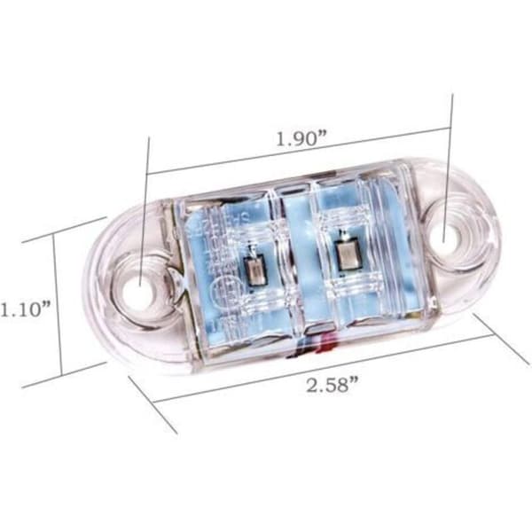 LED sidemarkeringslys frigangslys til 12V 24V universal trailer lastbil lastbil campingvogn bus (4 stk. hvid)