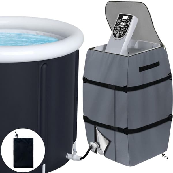 Sammenleggbart spa-pumpedeksel. Vanntett og justerbart - Deksel med snøring og spenne