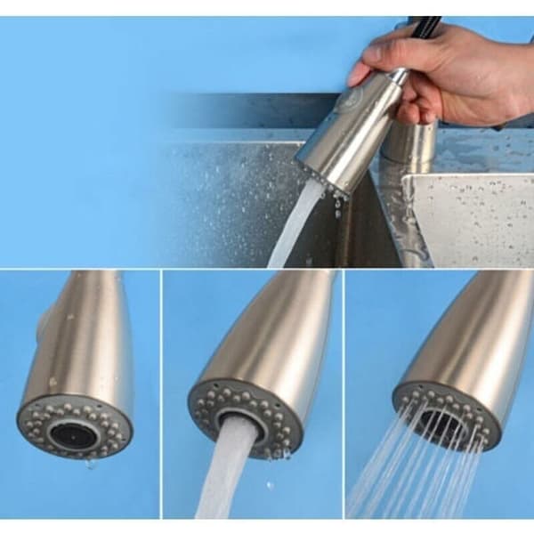 AIMOONSA Pull-Out Kitchen Faucet Spray Head, 2-Function, Replacement Faucet Nozzle, Pull-Out Kitchen Mixer Spray Head. Chrome. G1/2\"