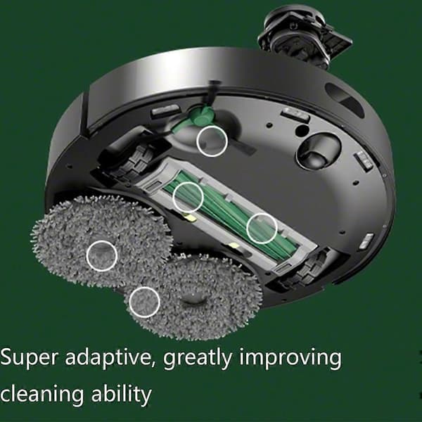 6 st Mikrofibermoppdukar för IRobot Roomba Plus 505 Combo/ 405 Combo Dammsugardelar Moppdyna