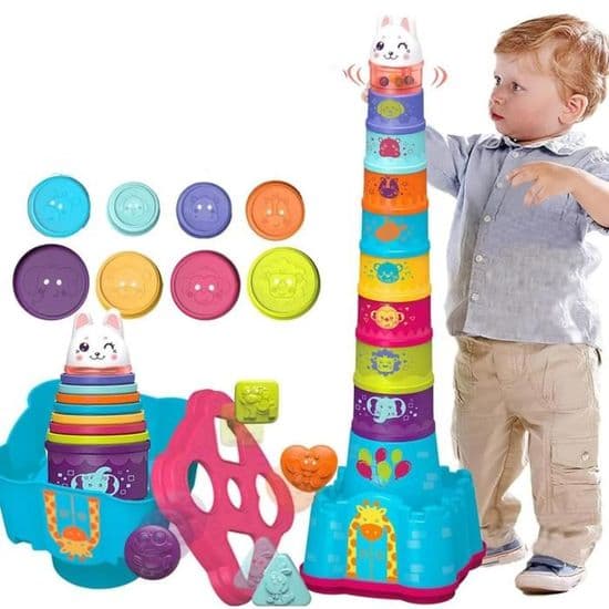 Leke - Stablekuber - Giftfri ABS - Trygg - For babyer 12 måneder og eldre
