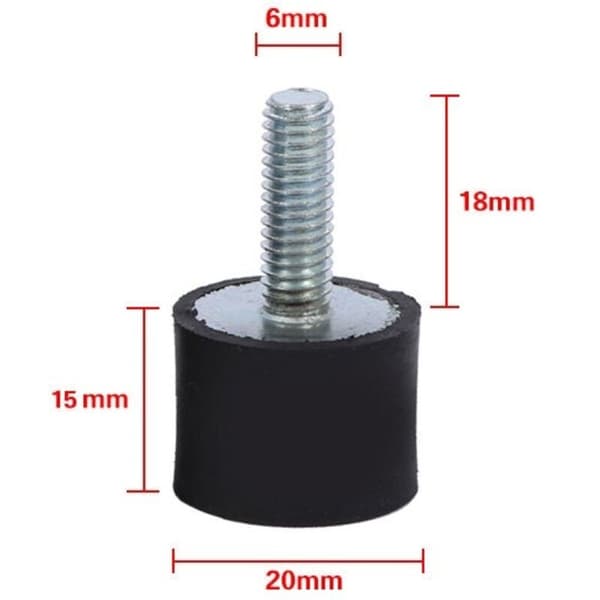 4x Rubber Shock Absorber Mounts Anti Vibration Silentblock for M6 Coils