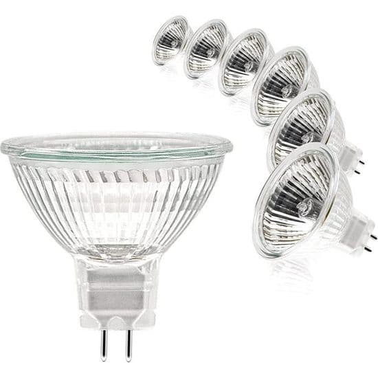 MR16 halogenpærer (pakke med 6) 12V 50W GU5.3 dæmpbare til loftslamper