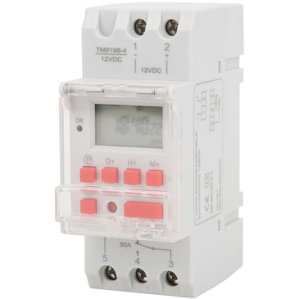 12V DC 30A Ugentlig Timer med LCD-skærm og Nedtællingsfunktion