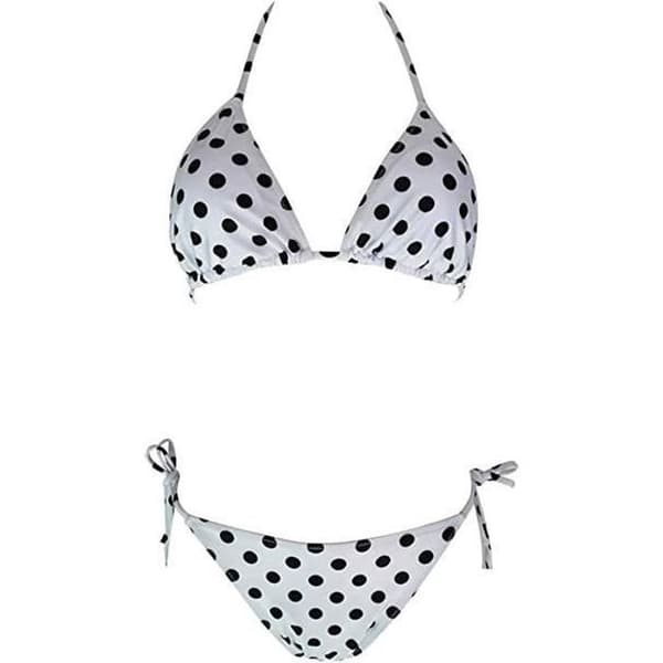 Sexy Slim Bikini Badedraktsett - Polyester - Hvit - Ermeløs