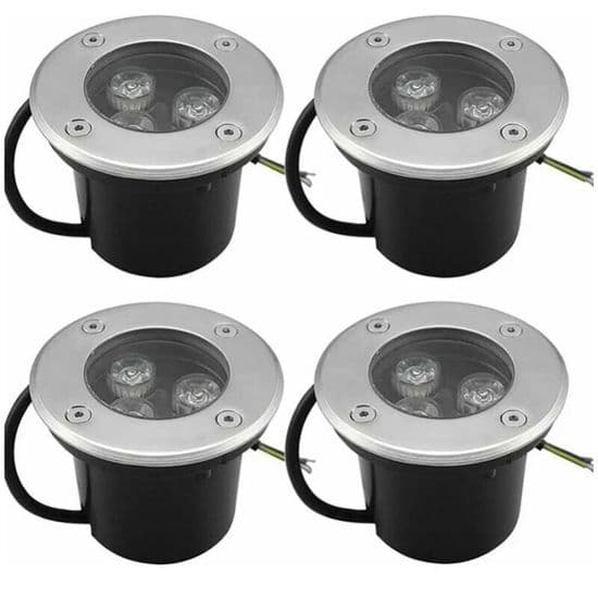 Infällda LED-spotlights, 4-pack - IP65 - 270 Lumen - Varmvit
