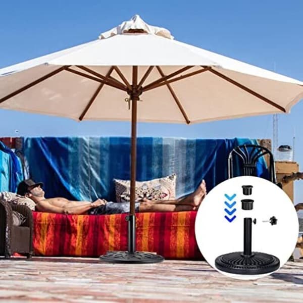 Udskiftningsdele til parasolfod. Parasolfod ringdæksel. Vipbar og med håndsving. Til have, terrasse, have og pool