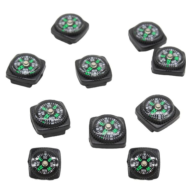 10-Pack Mini Keychain Compasses - Portable Navigation Tool for Outdoor Adventures