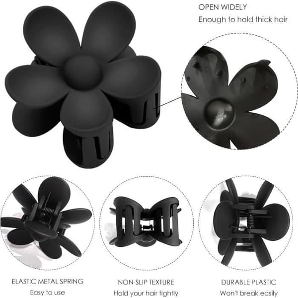 6-pack hårklämmor - Färgglada - Barn - Blomformade