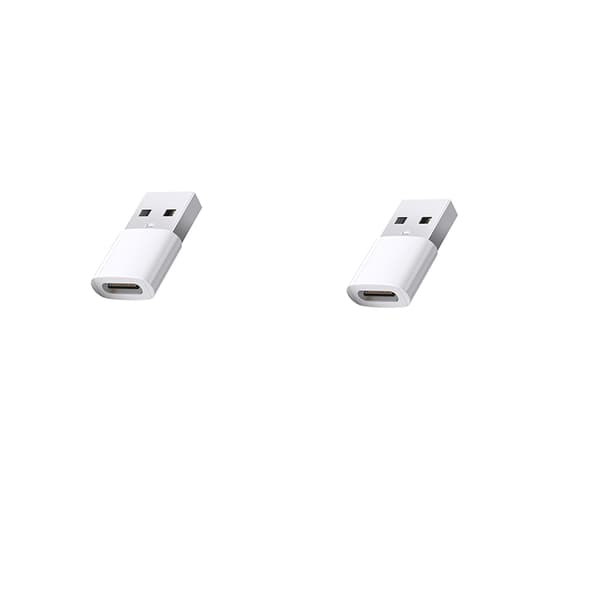 2-pak USB C til A-adapter (ABS-plast) til hurtig opladning og dataoverførsel