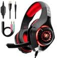 PS4 Gaming Headset - Kablet - Rød - Støyreduserende mikrofon med LED