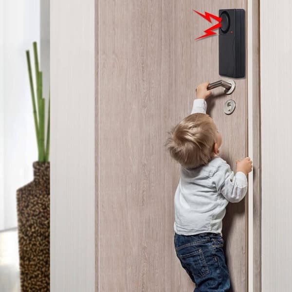 2-pack anti-theft system. High-sensitivity adjustable motion sensor anti-burglary system (110 dB) for doors, windows, bicycles, and motorcycles.